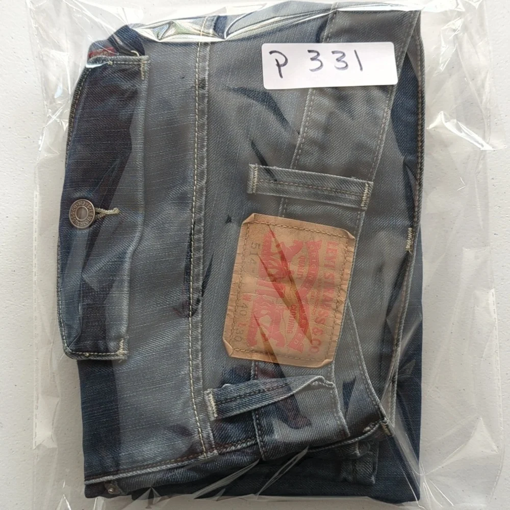 Levi's 514 Relaxed Fit Denim Jeans - Dark Blue 40x30 Amazing!! Cool Look!!